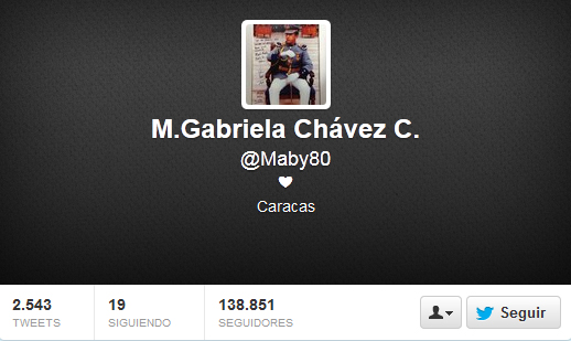 Arreaza denuncia cuenta falsa de María Gabriela Chávez en Twitter