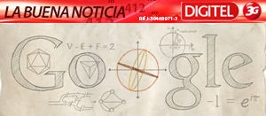 Leonhard Euler realiza sus cálculos en el doodle de Google