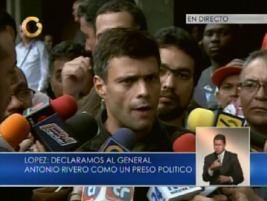 Leopoldo López: El General Antonio Rivero es el primer preso político de Nicolás Maduro