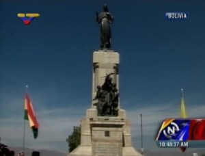 Maduro y Morales llegan al Monumento a las Heroínas de la Coronilla en Cochabamba