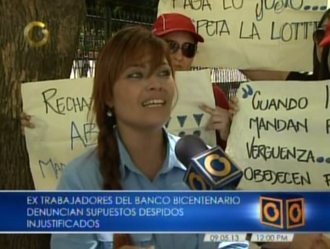 Extrabajadores del Banco Bicentenario denuncian despidos injustificados (Video)
