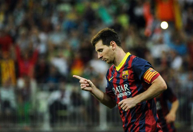 Messi sufre una contusión en el muslo