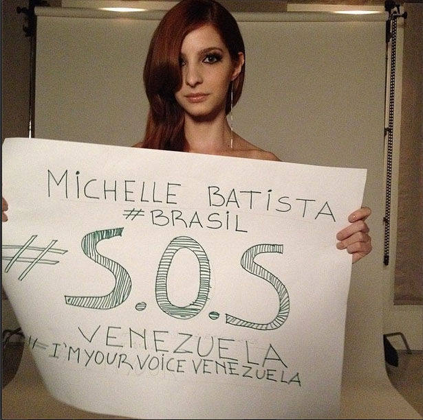Esta hermosa actriz brasileña se une a la consigna de #SOS Venezuela