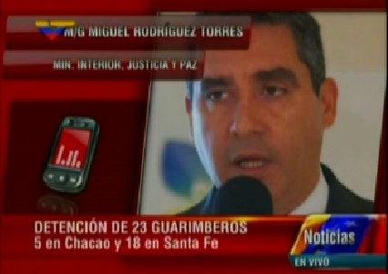 Rodríguez Torres confirma detención de manifestantes en Chacao y Santa Fe