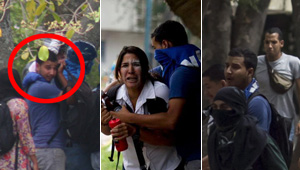 Camarada paramilitar de Kevin Ávila intentó robar a reportera mexicana (más fotos)