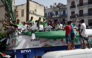 Jugadores argelinos de la selección de fútbol fueron recibidos como héroes (Fotos)
