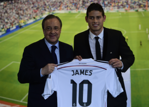 Un sueño hecho realidad: James llega al Bernabéu (Fotos)