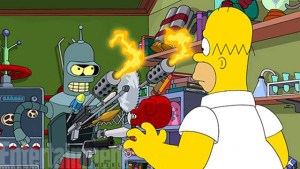 La primera imagen del “crossover” entre Futurama y Los Simpson