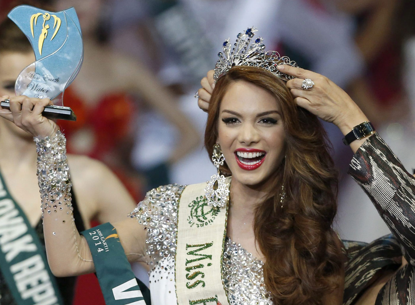 Maira Alexandra Rodríguez se corona como Miss Tierra Agua 2014