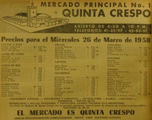 El Mercado de Quinta Crespo con los mejores precios para las hallacas pero…. en 1958