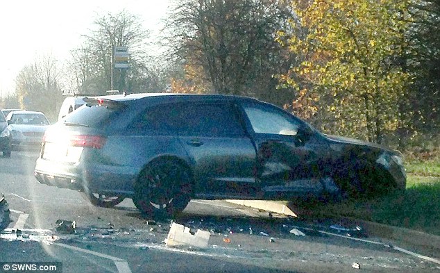 Así quedó el carro de David Beckham (Fotos)