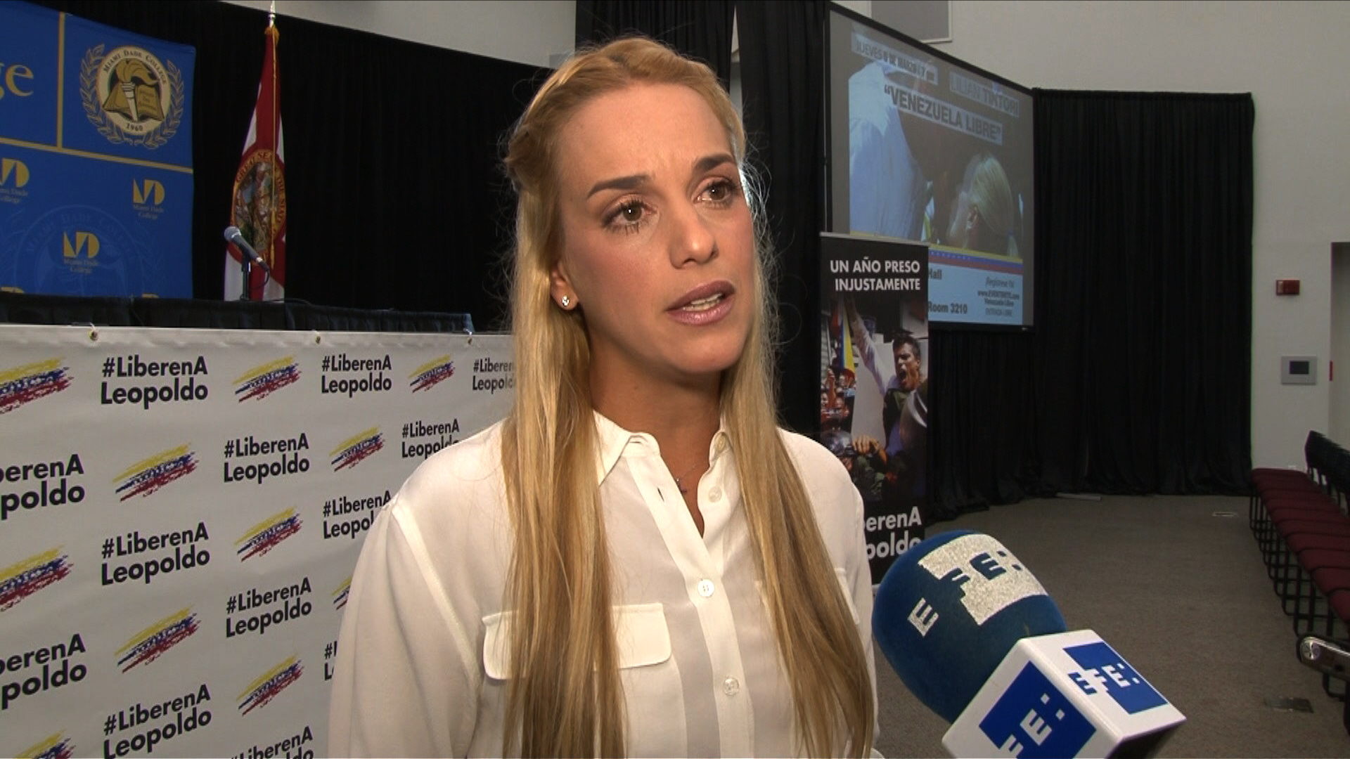 Tintori denuncia en Miami la violación de los derechos humanos en Venezuela