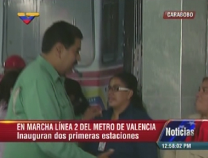 Maduro inaugura estaciones de Línea 2 del Metro de Valencia