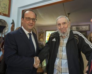 Hollande se reunió con Fidel Castro durante su visita a Cuba (Fotos y Video)