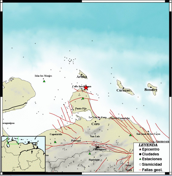 Sismo de magnitud 3.3 en Falcón