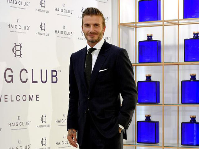 David Beckham recuerda al Real Madrid en un acto publicitario (Fotos)