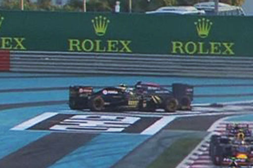 13 y último: Maldonado se despide de la F1 2015 con colisión en la primera vuelta de Abu Dabi