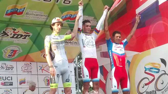 Orluis Aular se quedó con la primera etapa de la Vuelta al Táchira