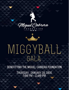 Fundación Miguel Cabrera realiza primer “Miggy Ball Gala” el próximo 28 de enero