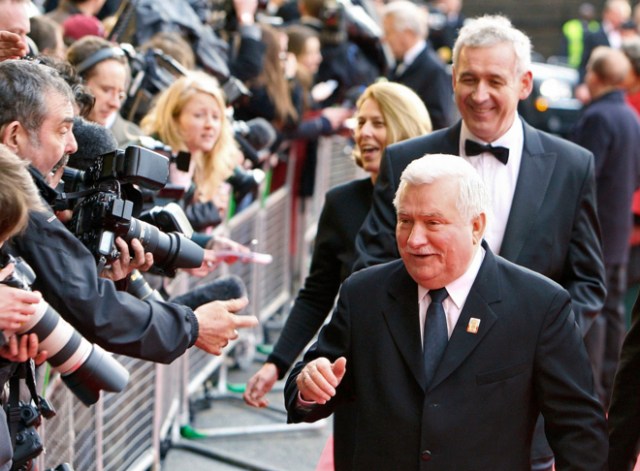 Walessa en la  Fiesta de cumpleaños de Mikhail Gorbachev en Londres, en 2011