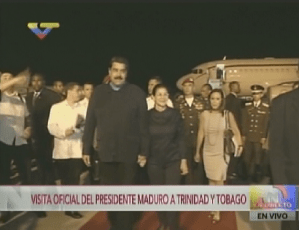 Maduro arribó a Trinidad y Tobago en visita oficial