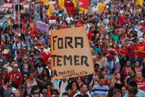 Protestan en Sao Paulo y Río en contra del presidente Temer