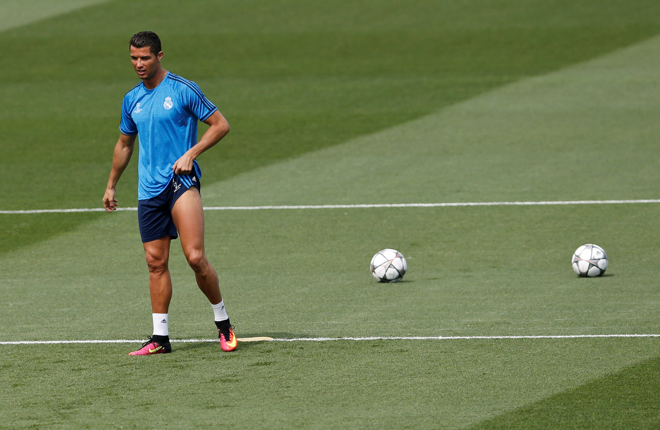 Cristiano entrena con normalidad a tres días de la final de la Champions