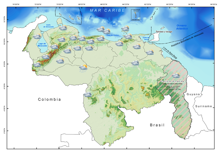 Nubosidad y lluvias este miércoles por el paso de ondas tropicales