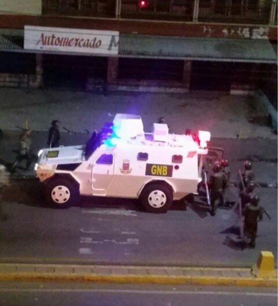 Reportan la presencia de tanquetas en calles de Guarenas y Guatire
