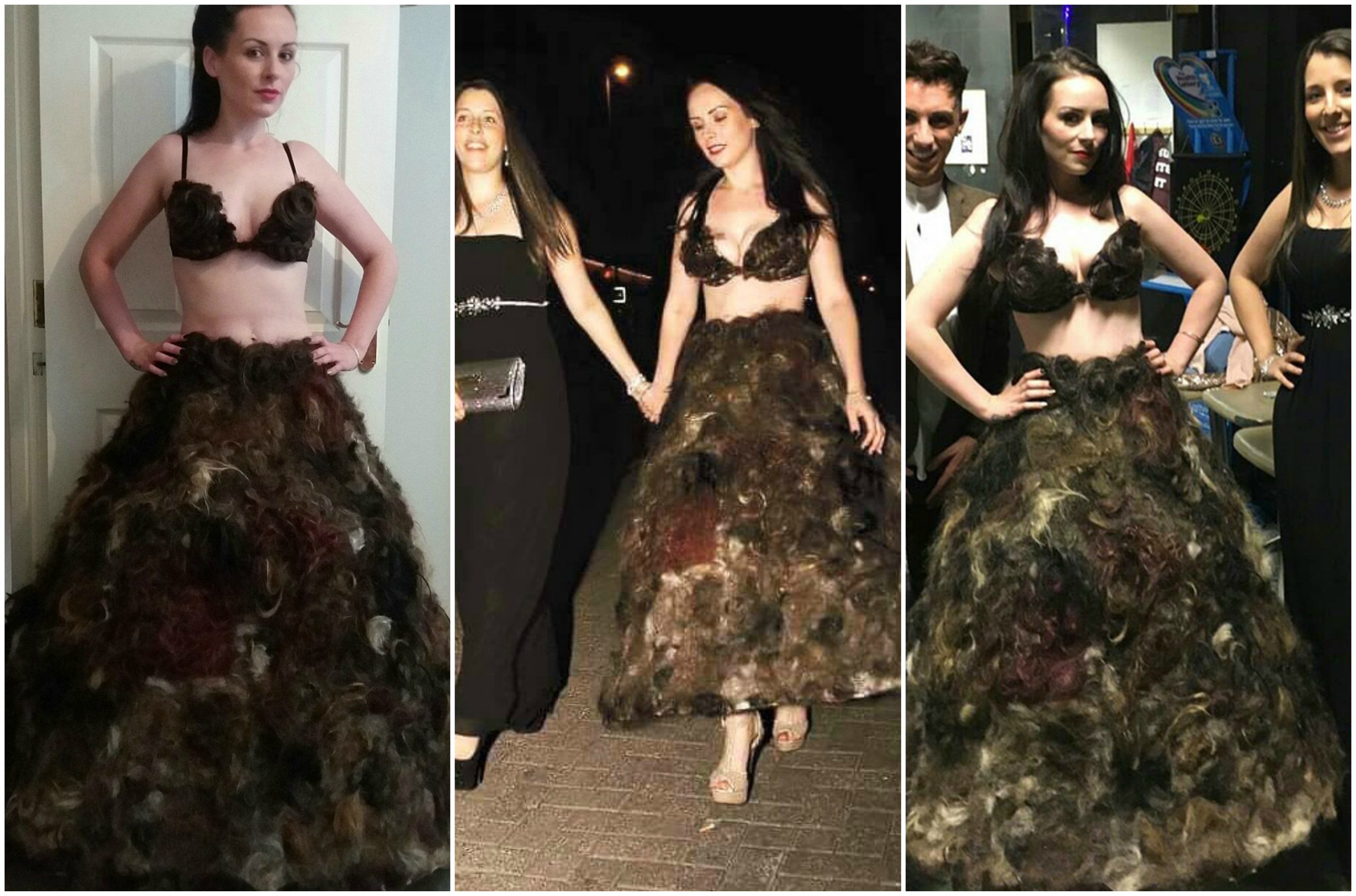 ¡Puro estilo! Esta mujer diseñó su propio vestido con vello púbico (Fotos)