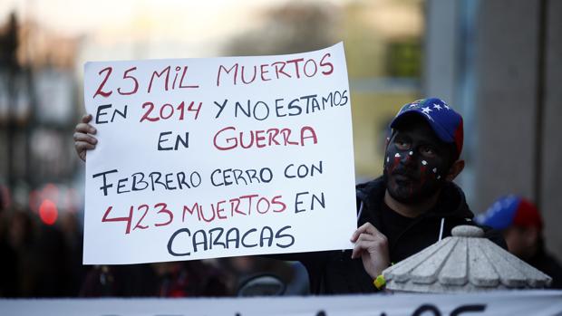 Manifestación de expatriados venezolanos en Madrid en 2015 - Óscar del Pozo