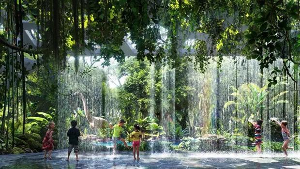 Este espectacular hotel tiene una selva tropical propia