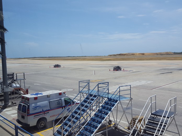 El aeropuerto de Margarita vacío en el día de inicio de la cumbre del Mnoal (fotos)