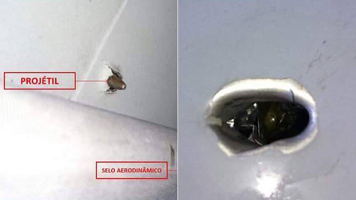 Descubren una bala en el fuselaje de avión de Latam que aterrizó en Brasil