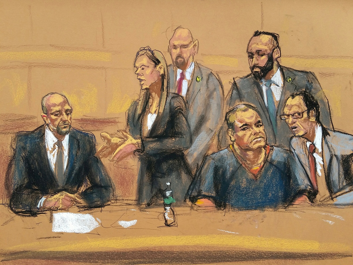 El Chapo Guzmán compareció ante un tribunal federal en Nueva York (Fotos)