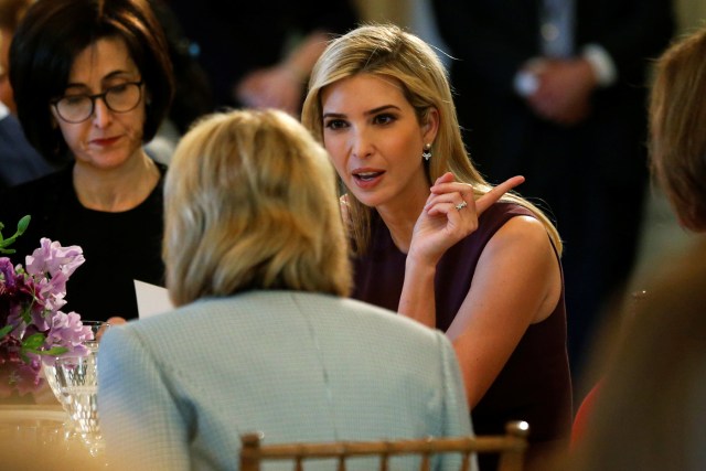 Ivanka Trump, hija del presidente de EEUU. Foto: Reuters