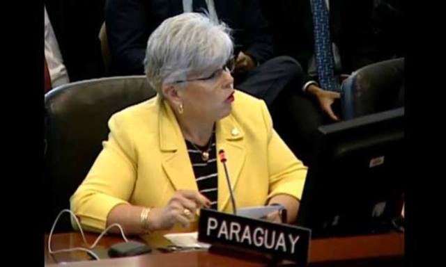 La embajadora de Paraguay ante la Organización de Estados Americanos (OEA), Elisa Ruiz Díaz