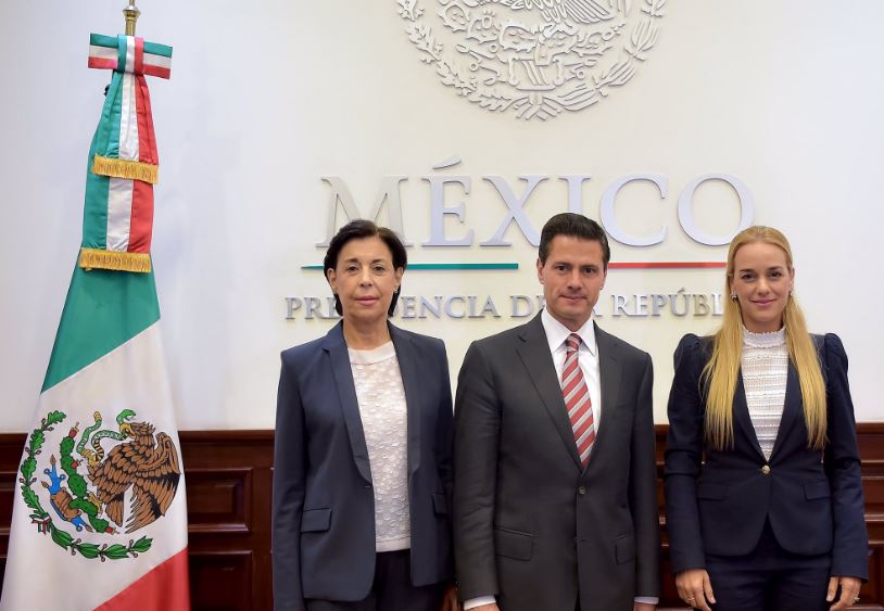 Presidente Peña Nieto y Lilian Tintori trataron situación venezolana reiteraron posturas ante crisis (FOTO)