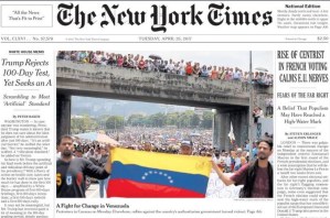 Protestas en Venezuela, en primera plana de la prensa internacional (Portadas)