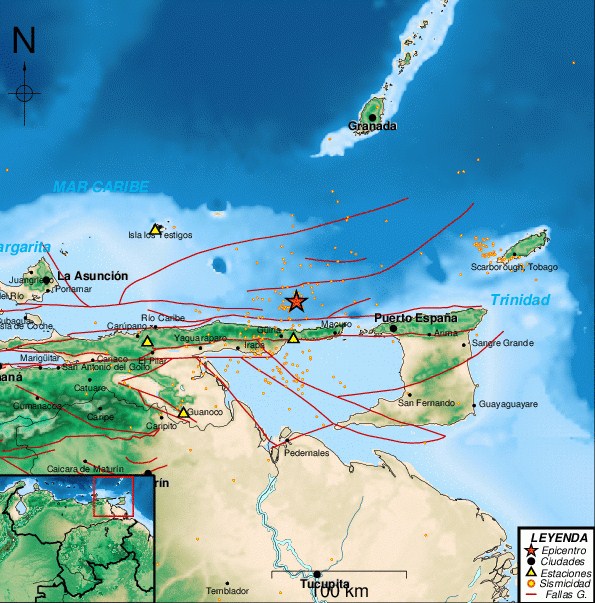 Sismo de magnitud 3.1 se registró en Cumaná