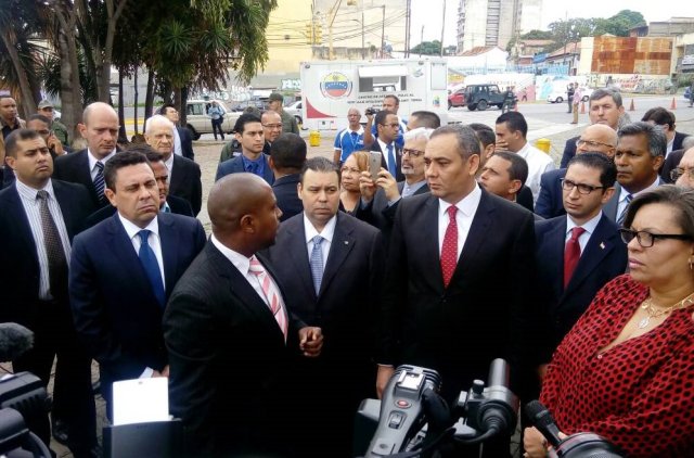 Presidente del TSJ, Maikel Moreno, junto a embajadores acreditados en Venezuela // Foto @TSJ_Venezuela