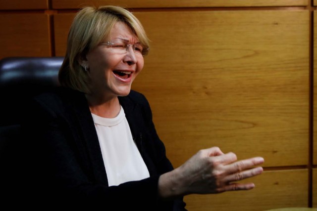 Venezuela's dismissed chief prosecutor Luisa Ortega Diaz speaks during an interview with Reuters in Caracas, Venezuela August 10, 2017. REUTERS/Carlos Garcia Rawlins