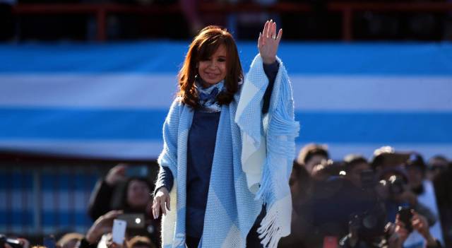 Cristina Fernández de Kirchner en el lanzamiento de su candidatura, a principios de agosto. TELAM