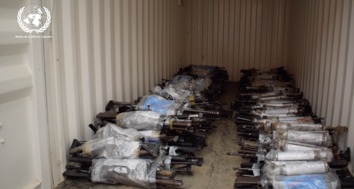 La ONU confirma que las Farc entregaron 8.112 armas (video)