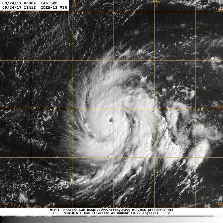 Tormentas tropicales Lee y María se adentran en aguas abiertas del Atlántico