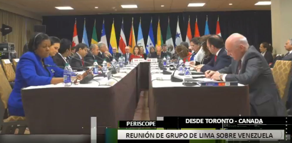 Comienza en Canadá la reunión del Grupo de Lima para tratar crisis venezolana
