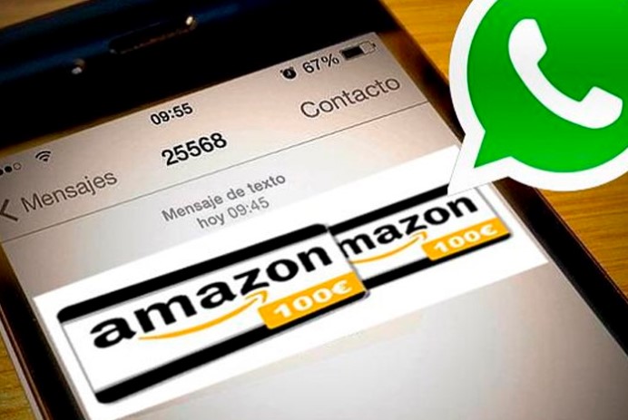 Falso cupón de Amazon contiene virus para Whastapp