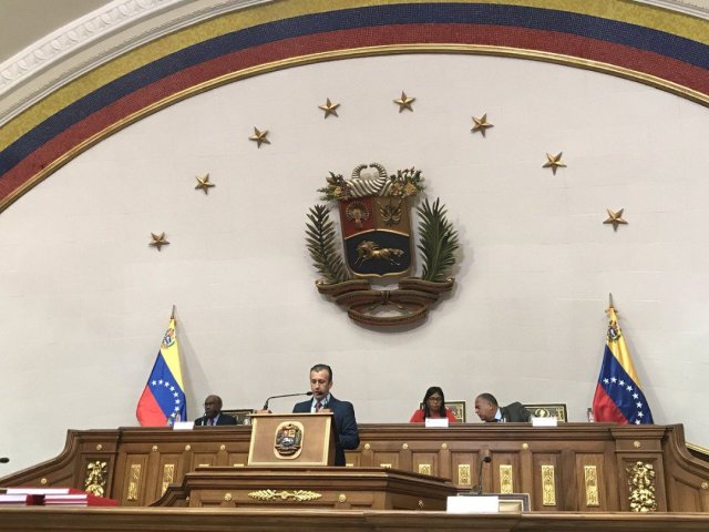 Foto: Tareck El Aissami en la ANC / @ViceVenezuela 