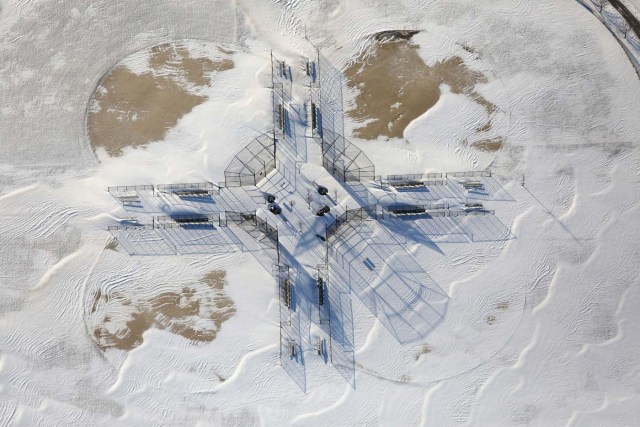 NEW YORK, NY - JANUARY 05: Baseball fields lie under a blanket of snow on January 5, 2018 in the Harlem neighborhood of New York City. Under frigid temperatures, New York City dug out from the "Bomb Cyclone." John Moore/Getty Images/AFP