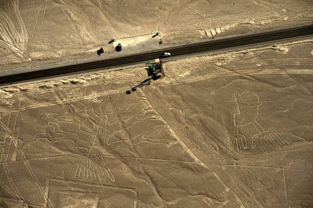 Vista aérea de los geoglifos de las Líneas de Nazca, en Perú, en una foto de archivo. MARTIN BERNETTI GETTY